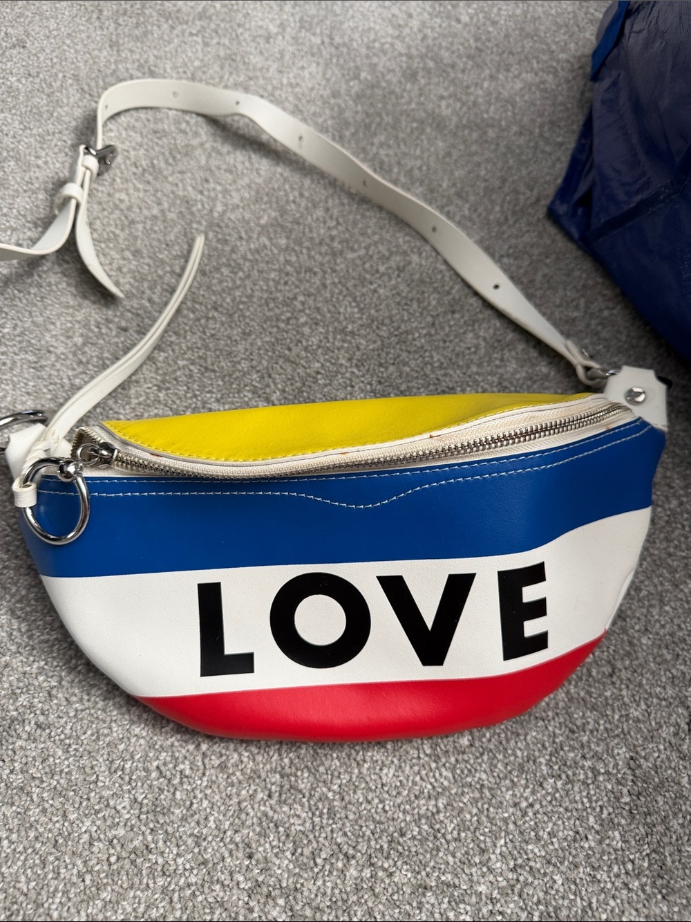 Rebecca Minkoff Colorblock LOVE Crossbody Bag - White/Blue/Red/Yellow